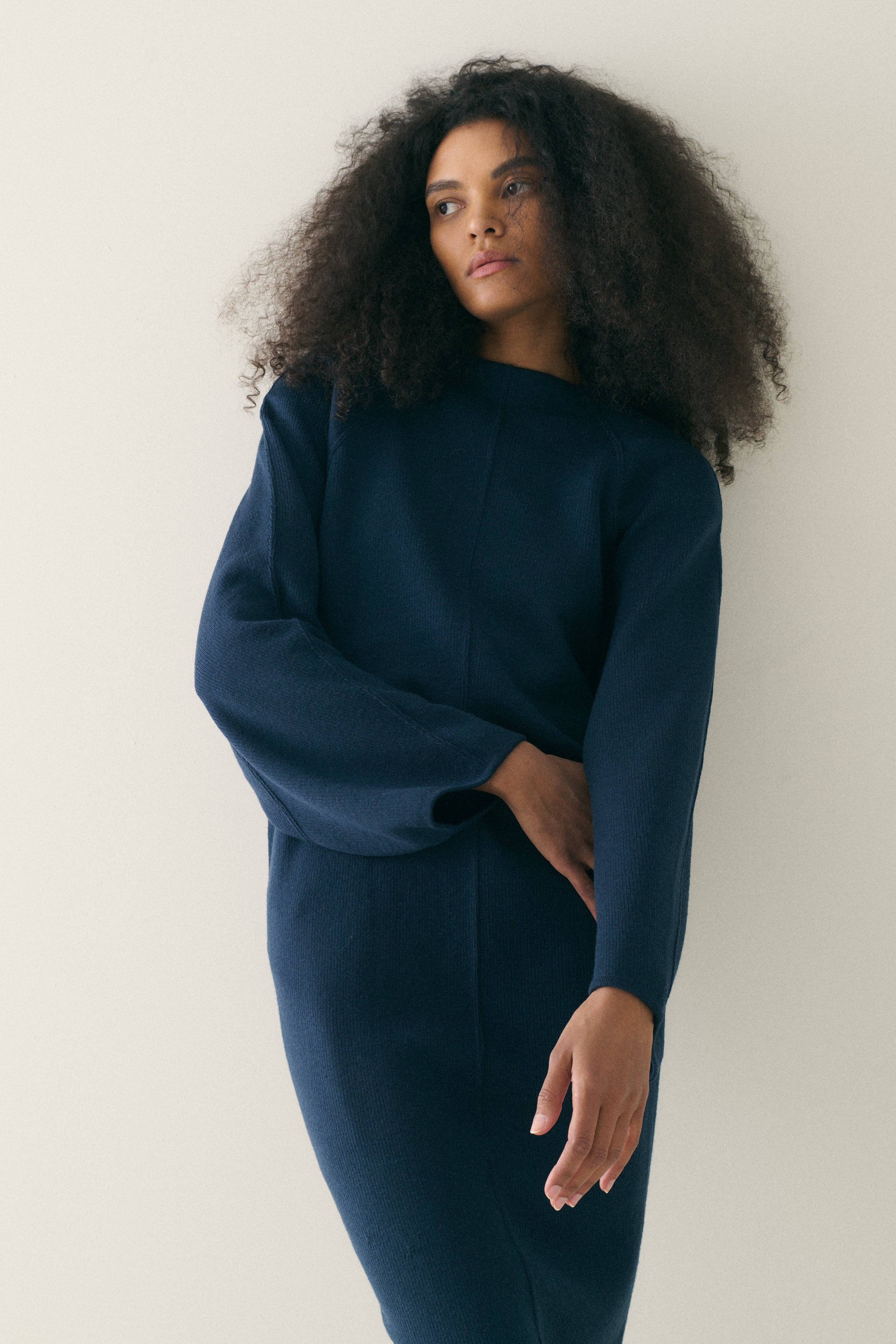 alaia knit dress ALAA: Black Knit Molded Bodycon Maxi Dress