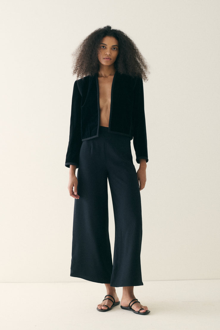 YSL Cropped Velvet Jacket - Desert Vintage