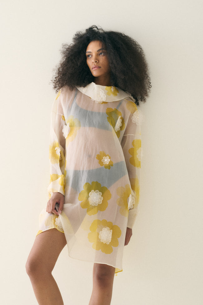 Gianfranco Ferré Silk Flower Tunic - Desert Vintage