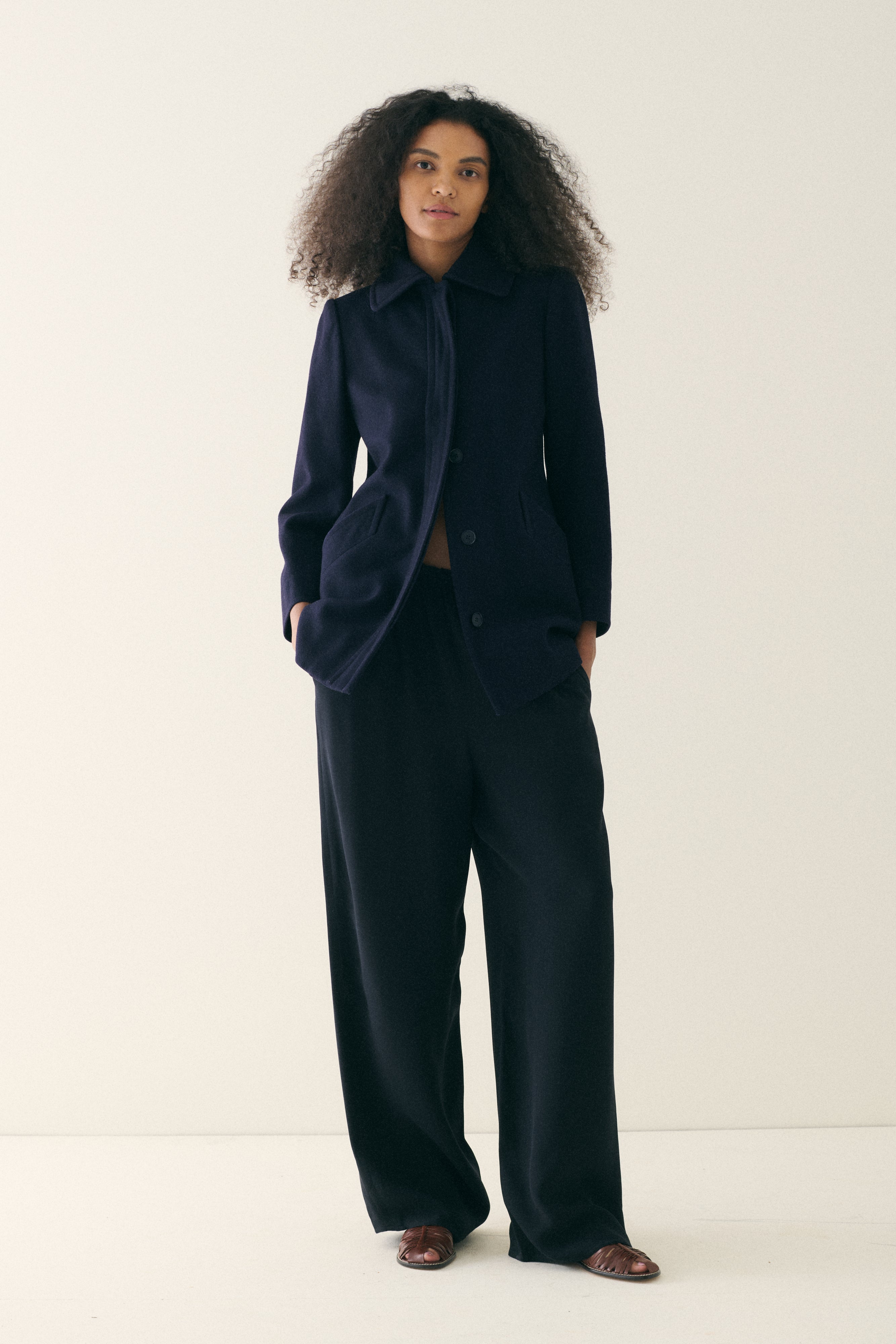 Ysl Navy Wool Coat - Desert Vintage