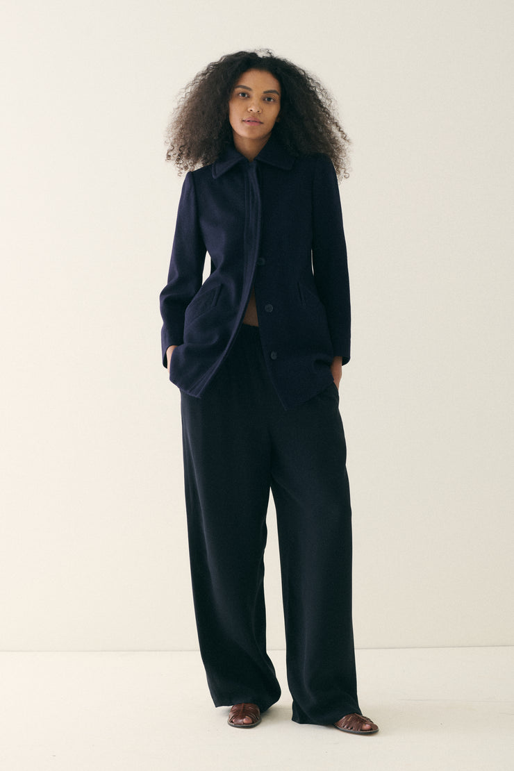 Ysl Navy Wool Coat - Desert Vintage