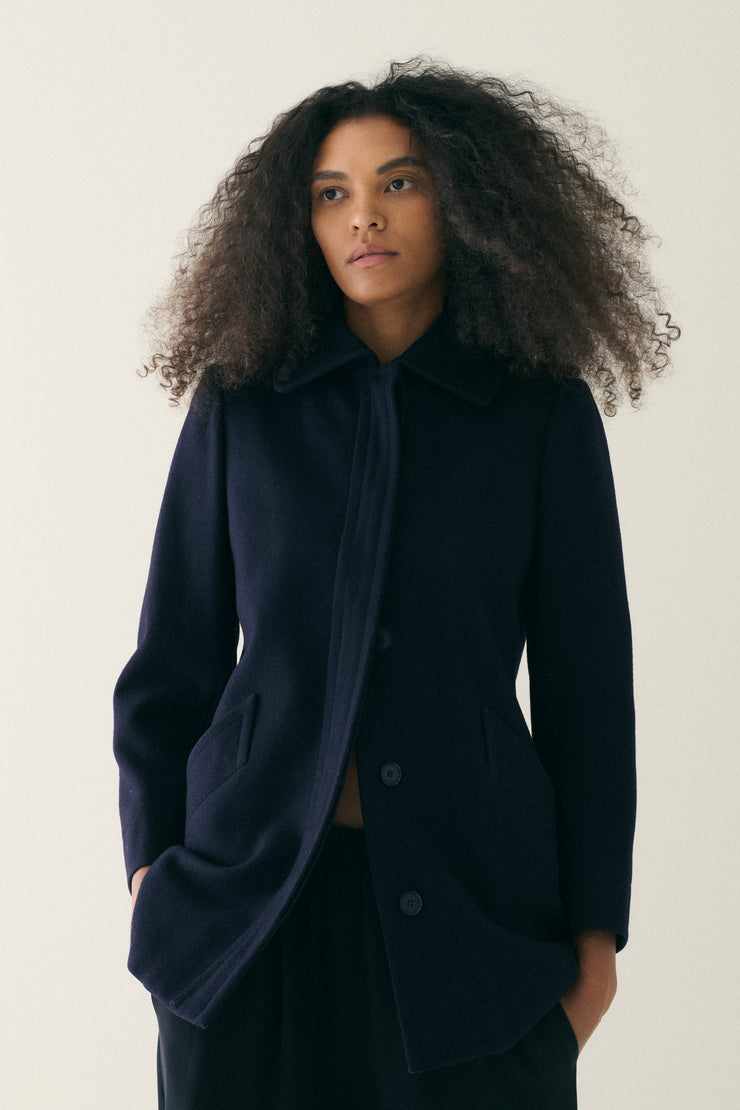 Ysl Navy Wool Coat - Desert Vintage