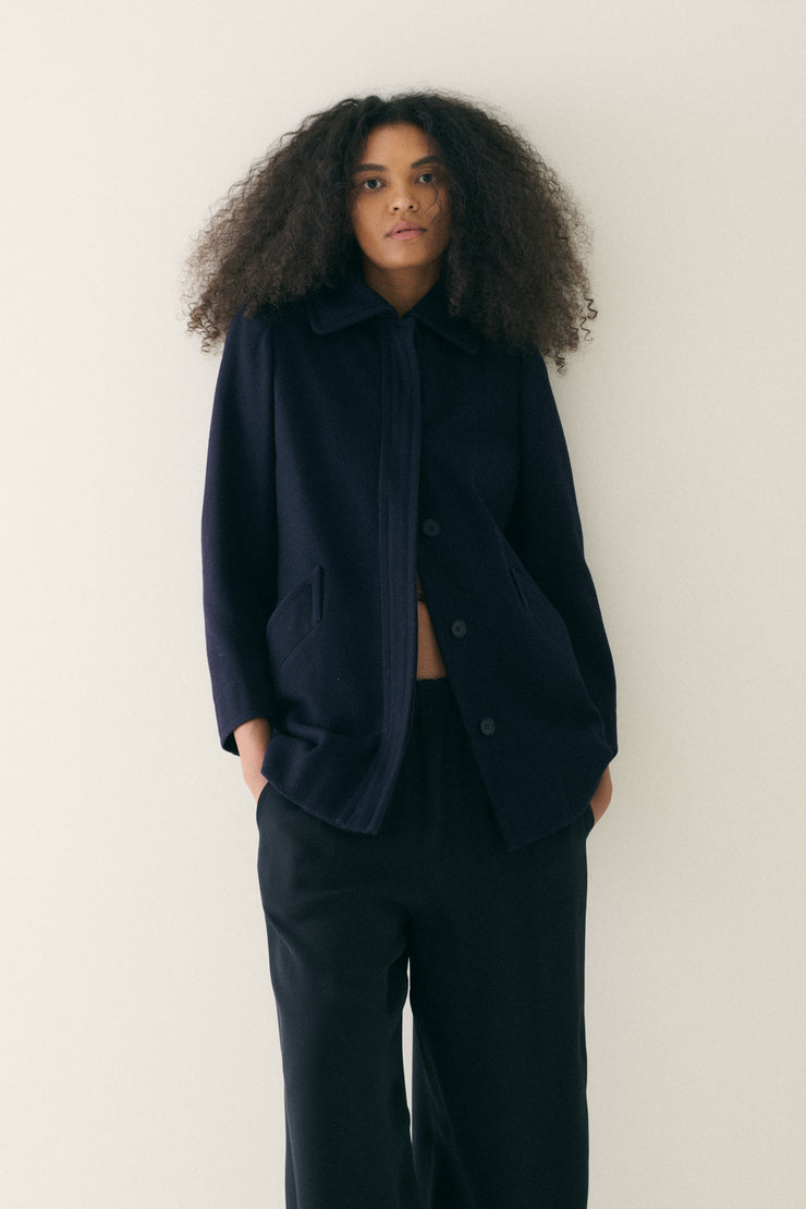 Ysl Navy Wool Coat - Desert Vintage