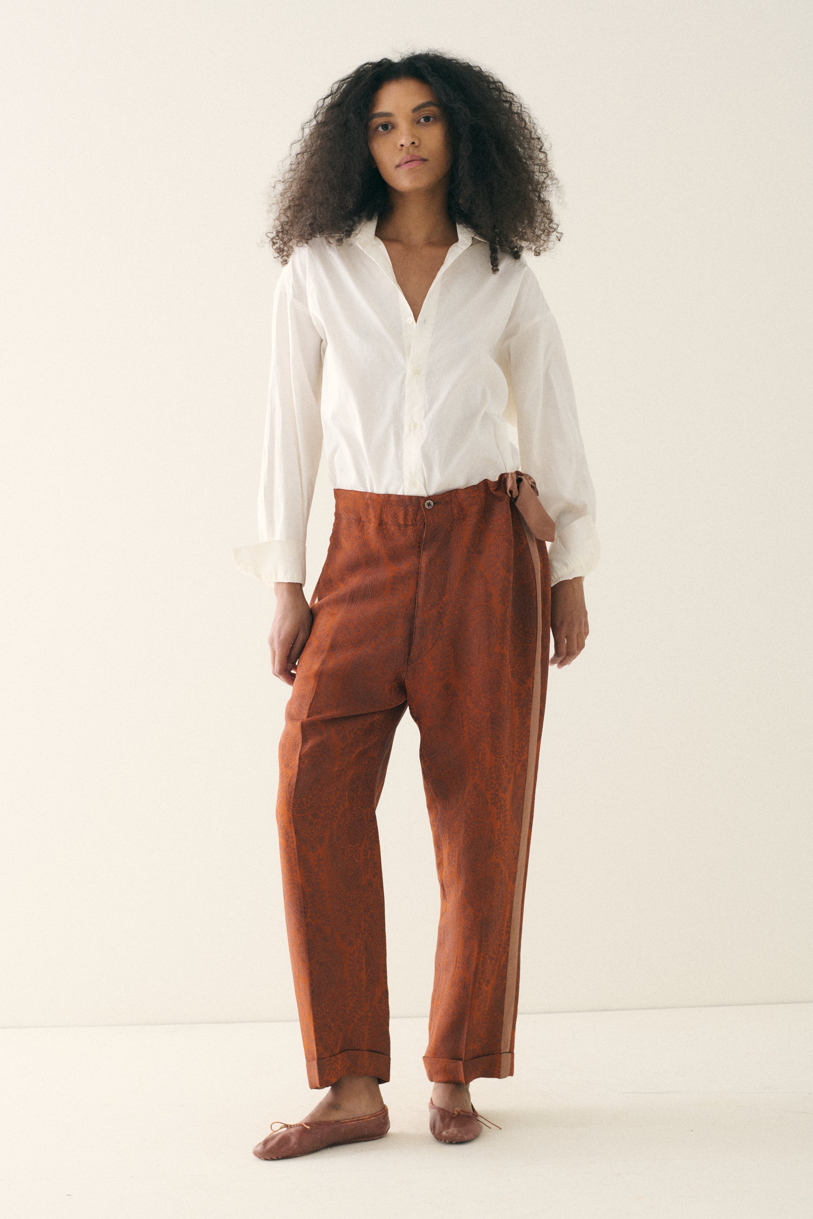 Antique Sulka Silk Trousers - Desert Vintage