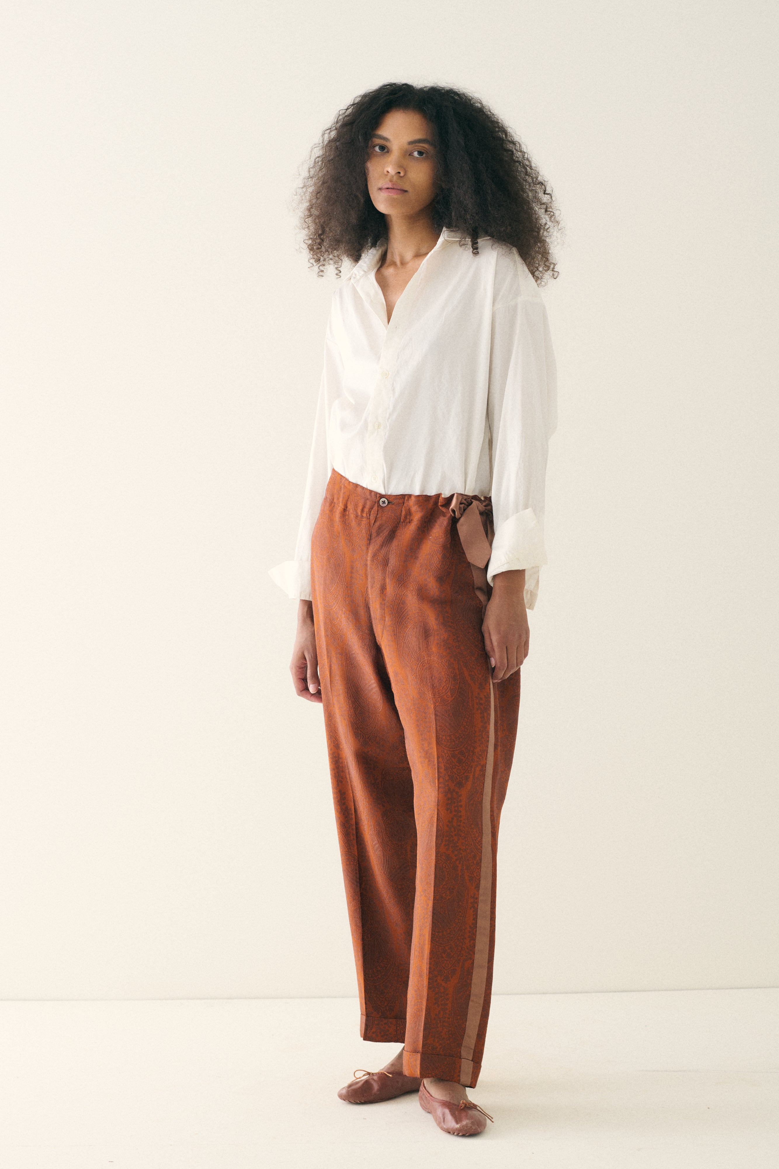 Antique Sulka Silk Trousers - Desert Vintage