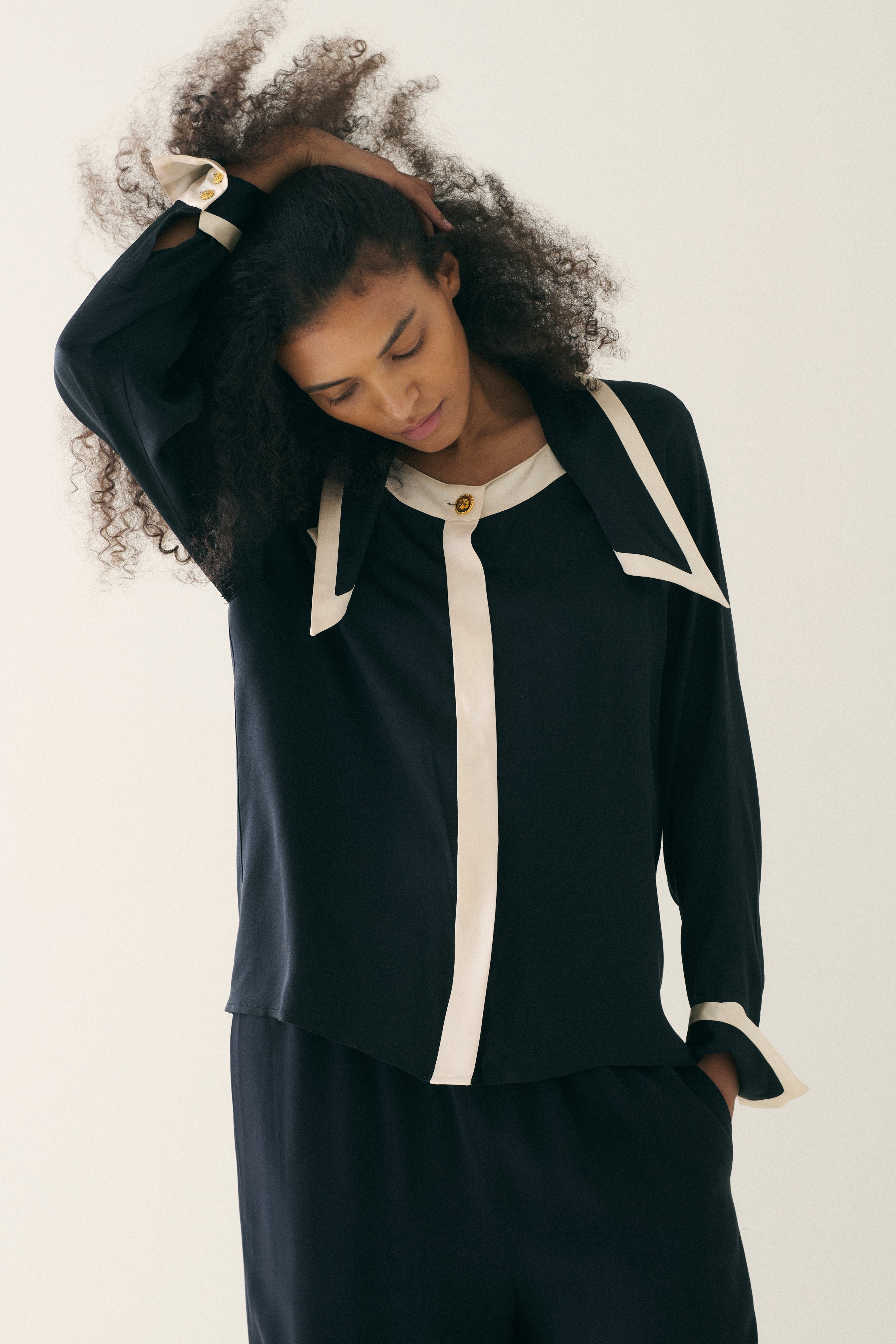 Chanel Silk Sailor Blouse - Desert Vintage