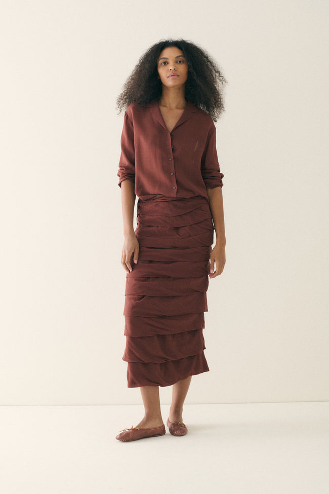 Sybilla Brick Red Skirt - Desert Vintage