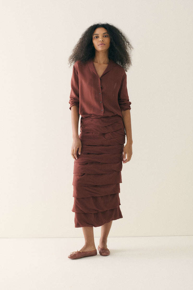 Sybilla Brick Red Skirt - Desert Vintage