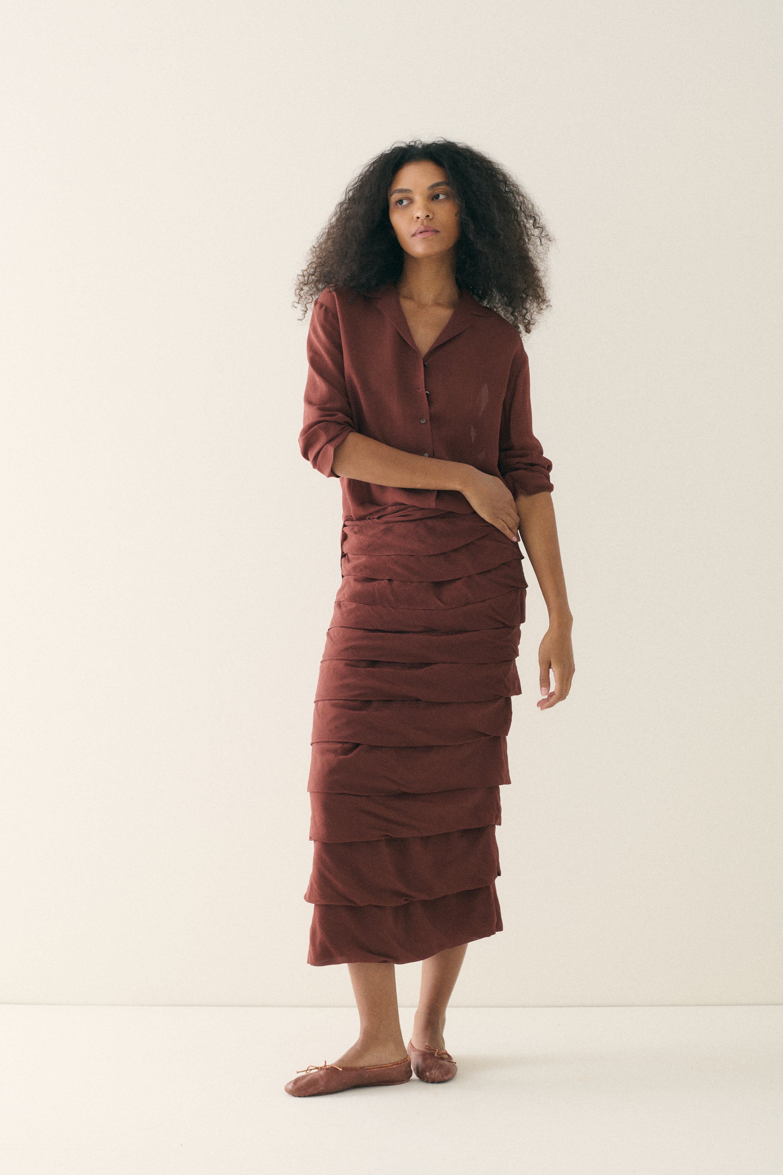Sybilla Brick Red Skirt - Desert Vintage