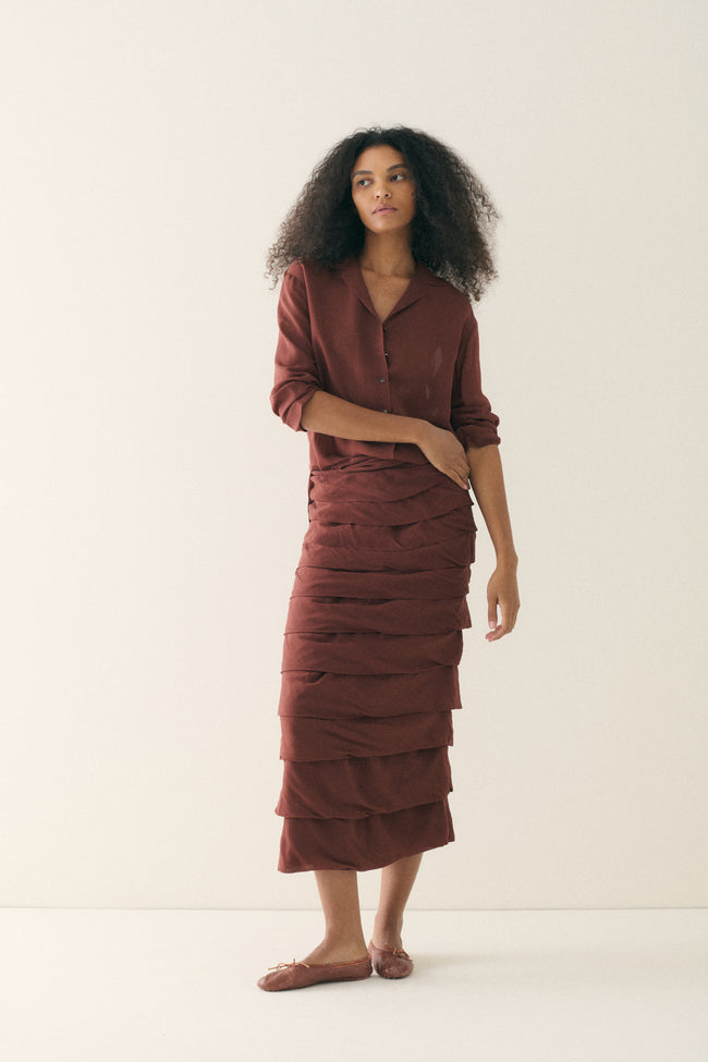Sybilla Brick Red Skirt - Desert Vintage
