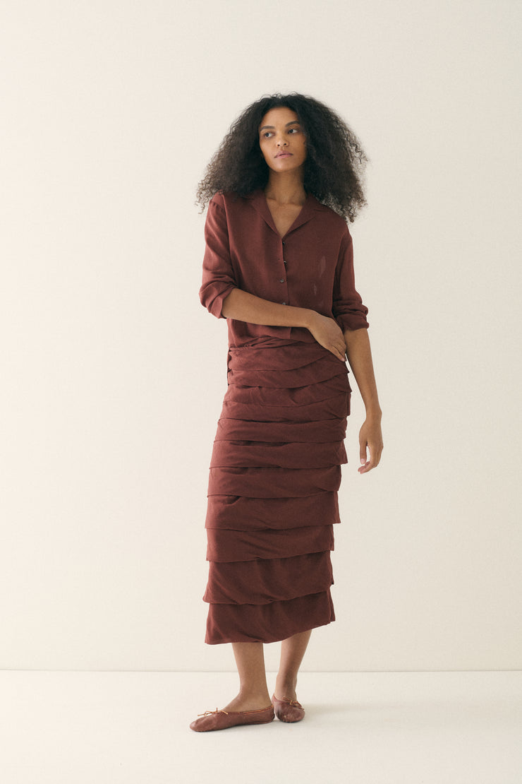 Sybilla Brick Red Skirt - Desert Vintage