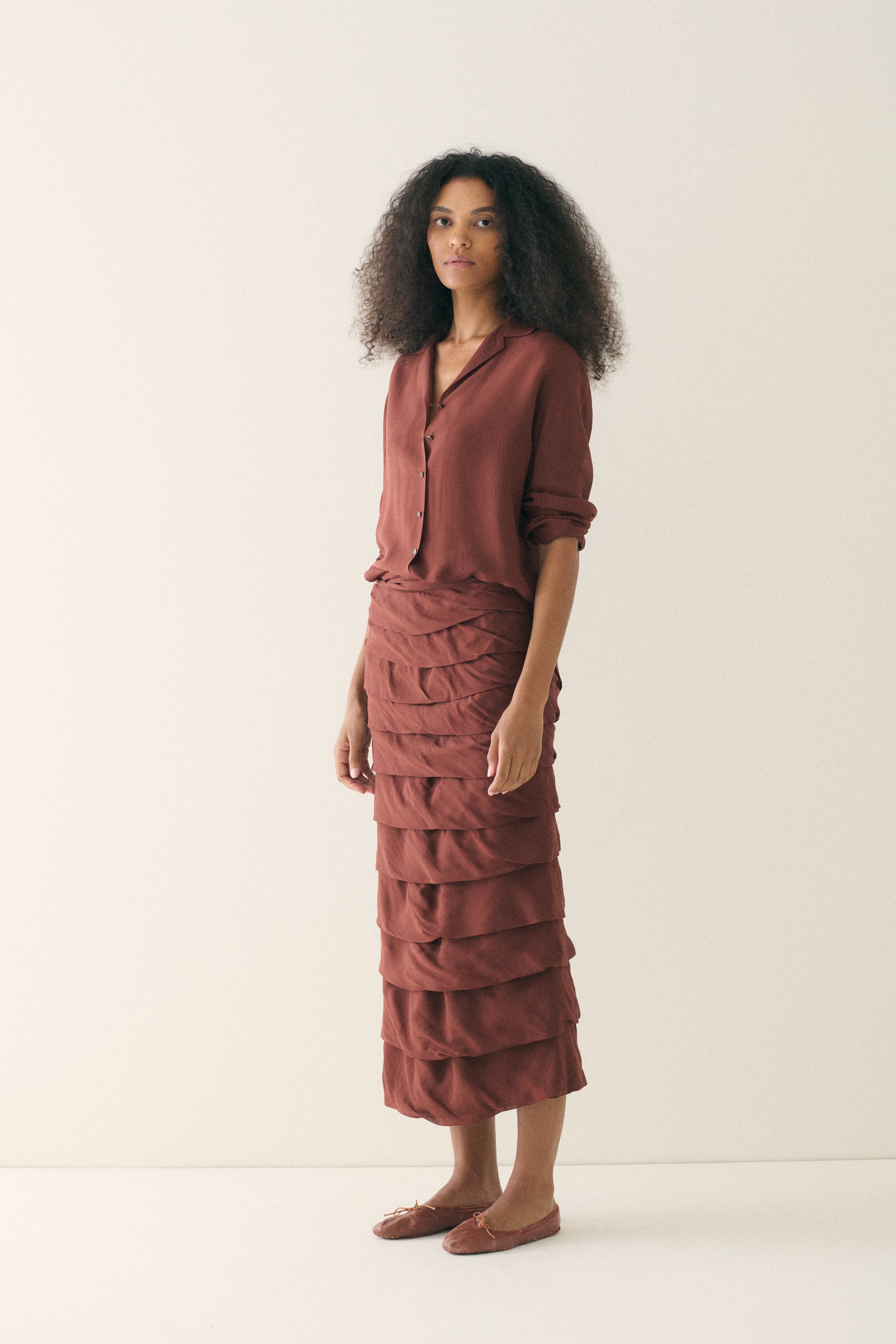 Sybilla Brick Red Skirt - Desert Vintage