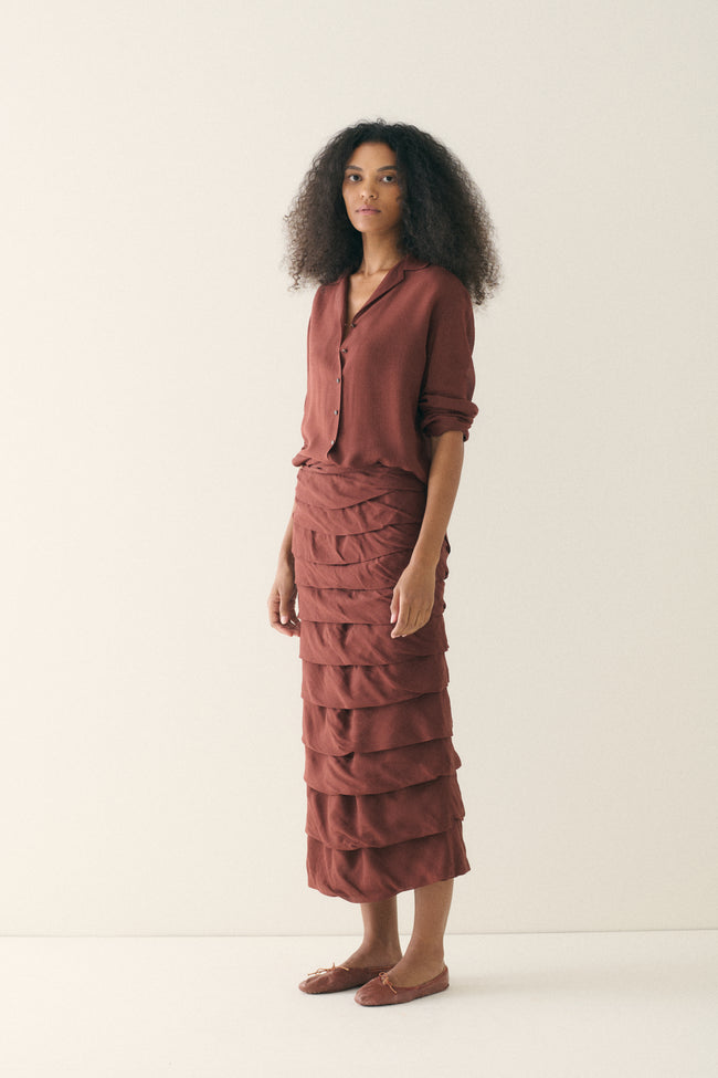 Sybilla Brick Red Skirt - Desert Vintage