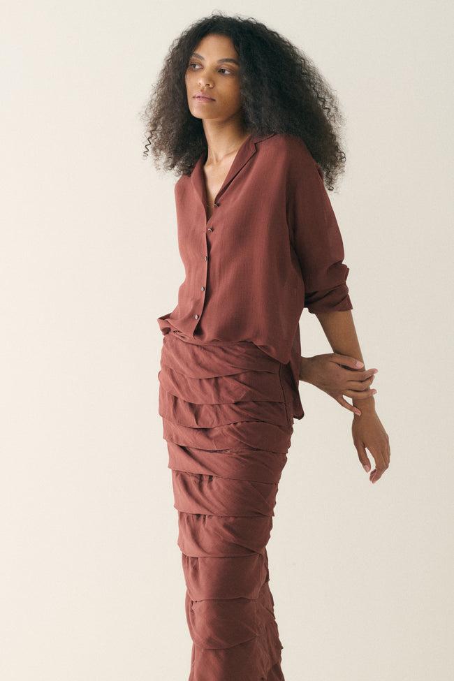 Sybilla Brick Red Skirt - Desert Vintage