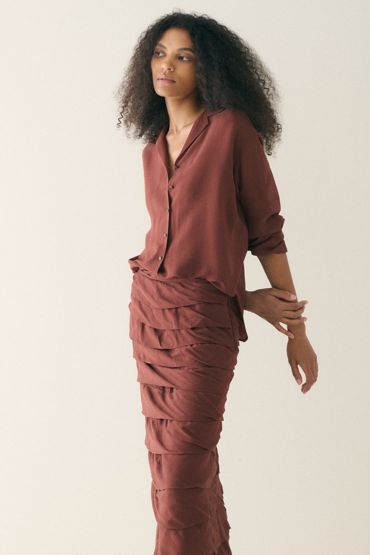 Sybilla Brick Red Skirt - Desert Vintage