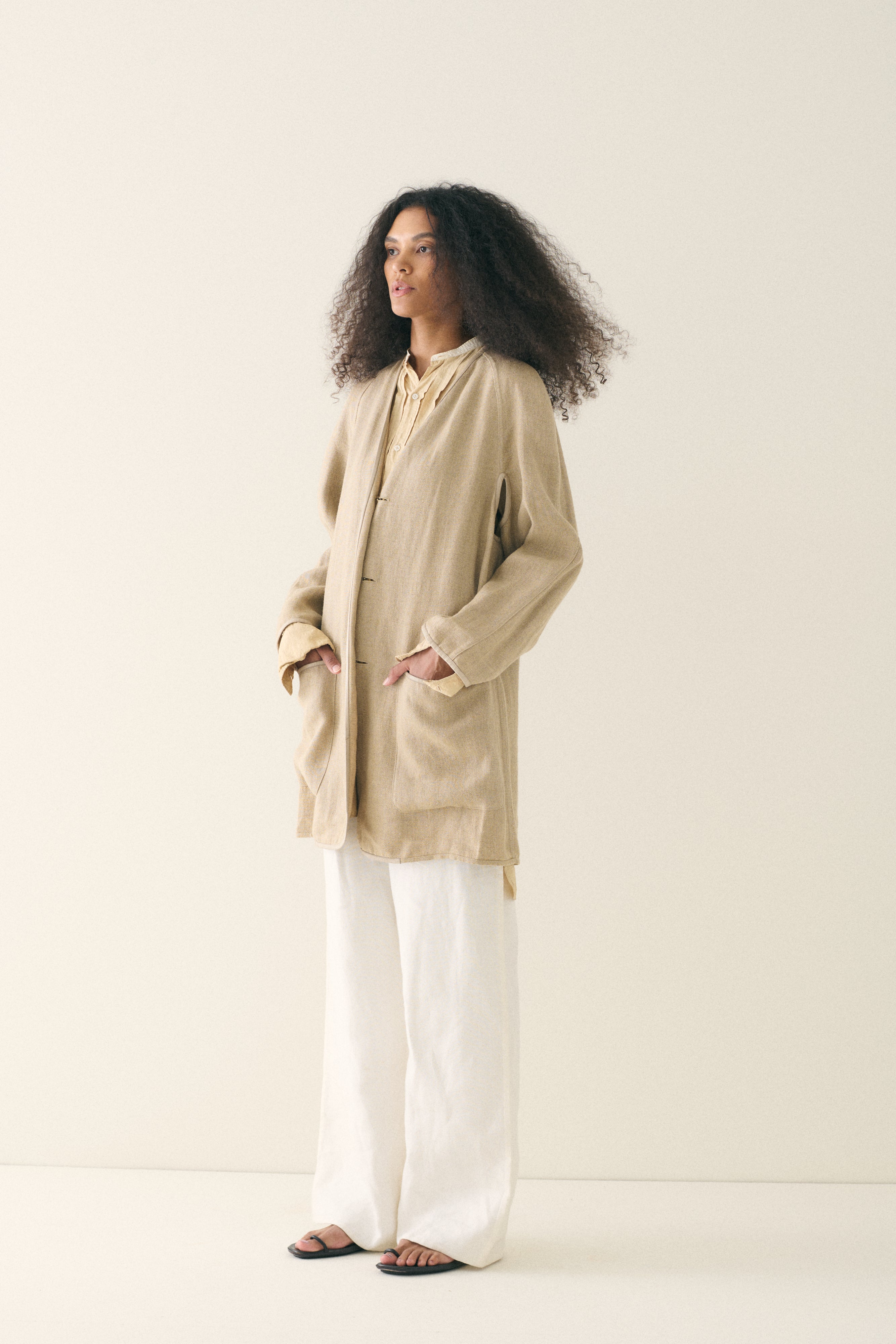 Margiela era Hermès Linen Duster - Desert Vintage