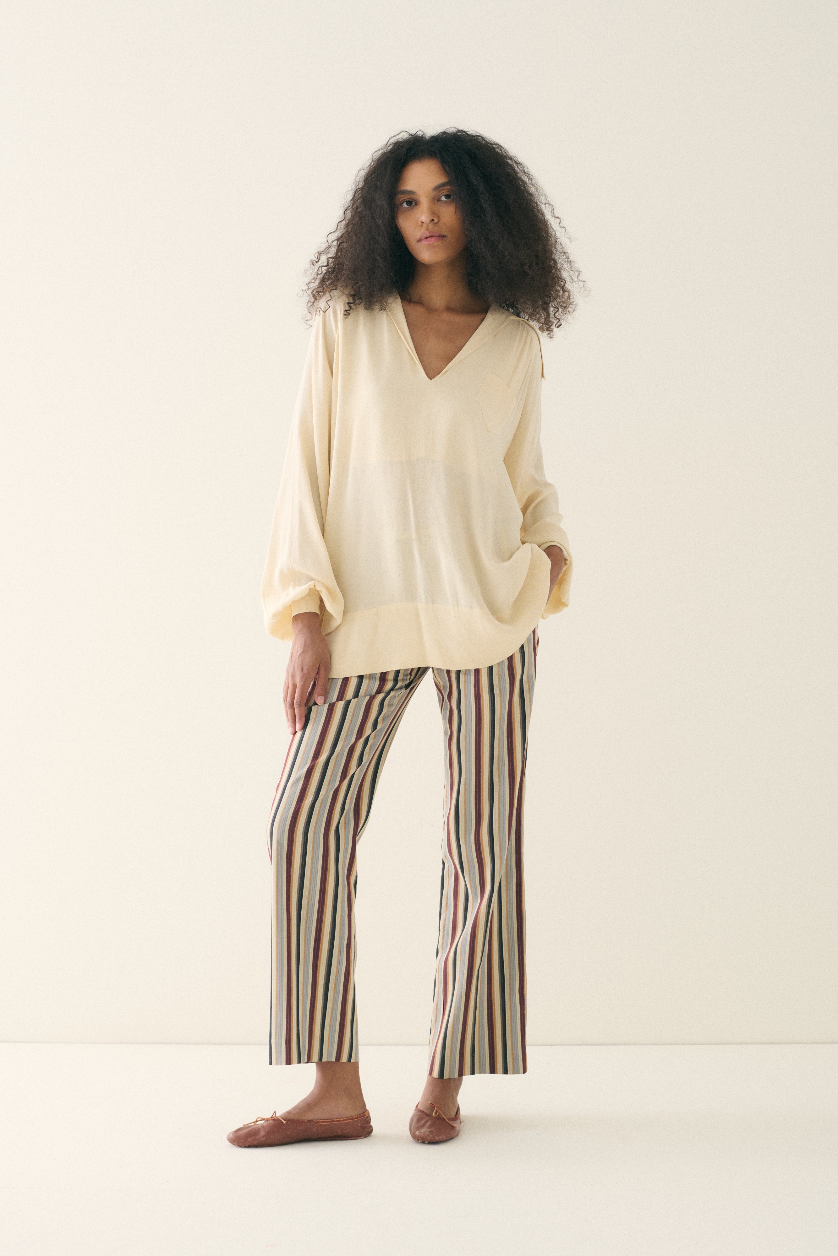 Silk Sailor Blouse - Desert Vintage