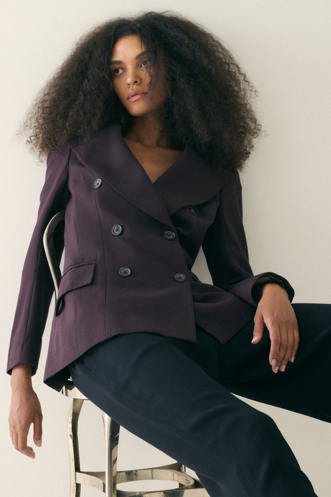 1990s Maison Margiela Aubergine Coat - Desert Vintage