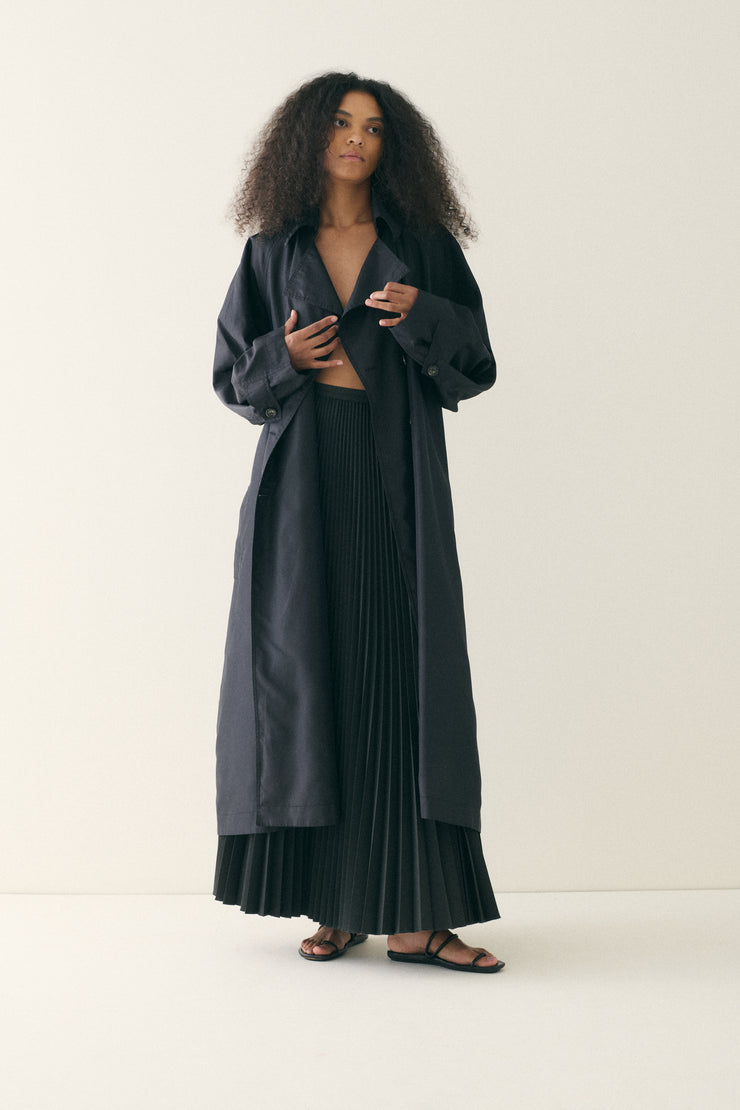 Gaultier Pleated Grey Skirt - Desert Vintage