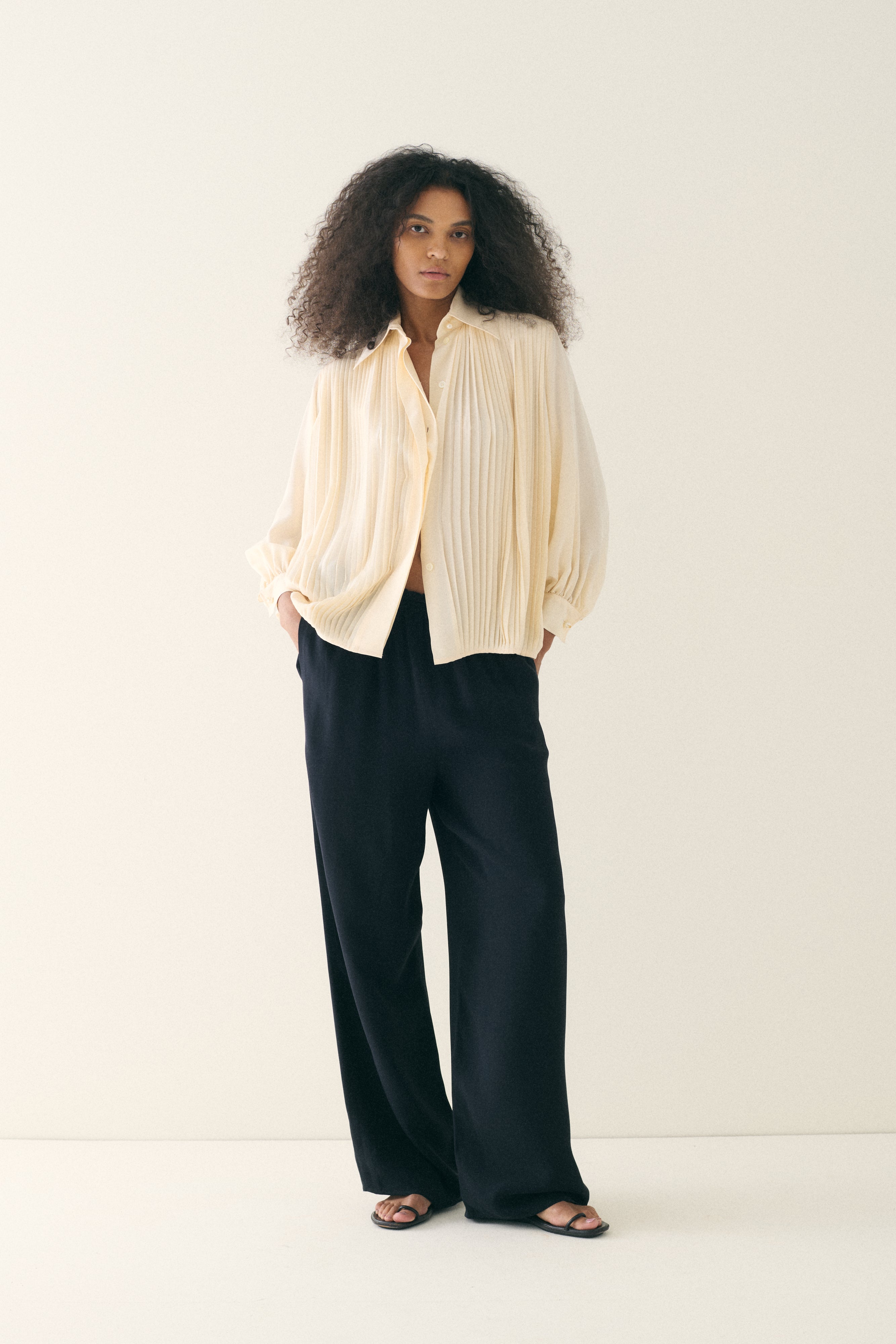 Dior Pleated Silk Blouse - Desert Vintage