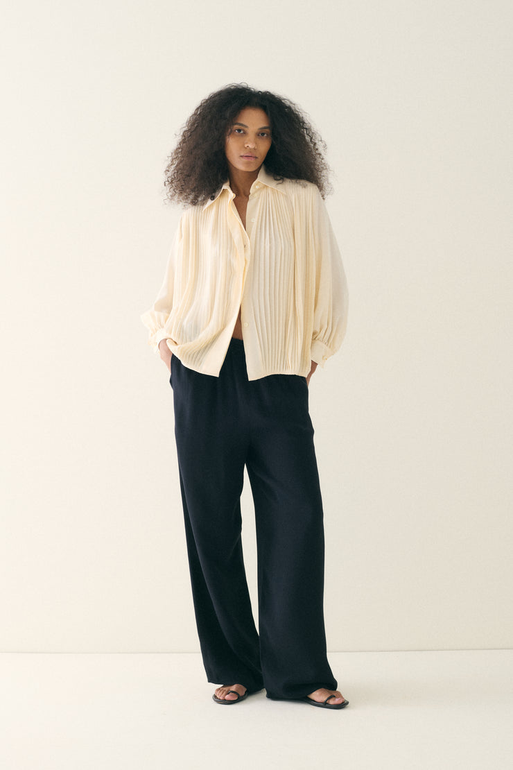 Dior Pleated Silk Blouse - Desert Vintage