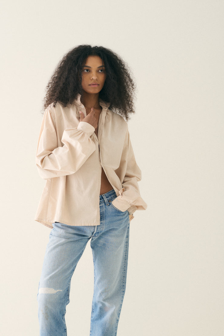 Ecru Cotton Swing Top - Desert Vintage