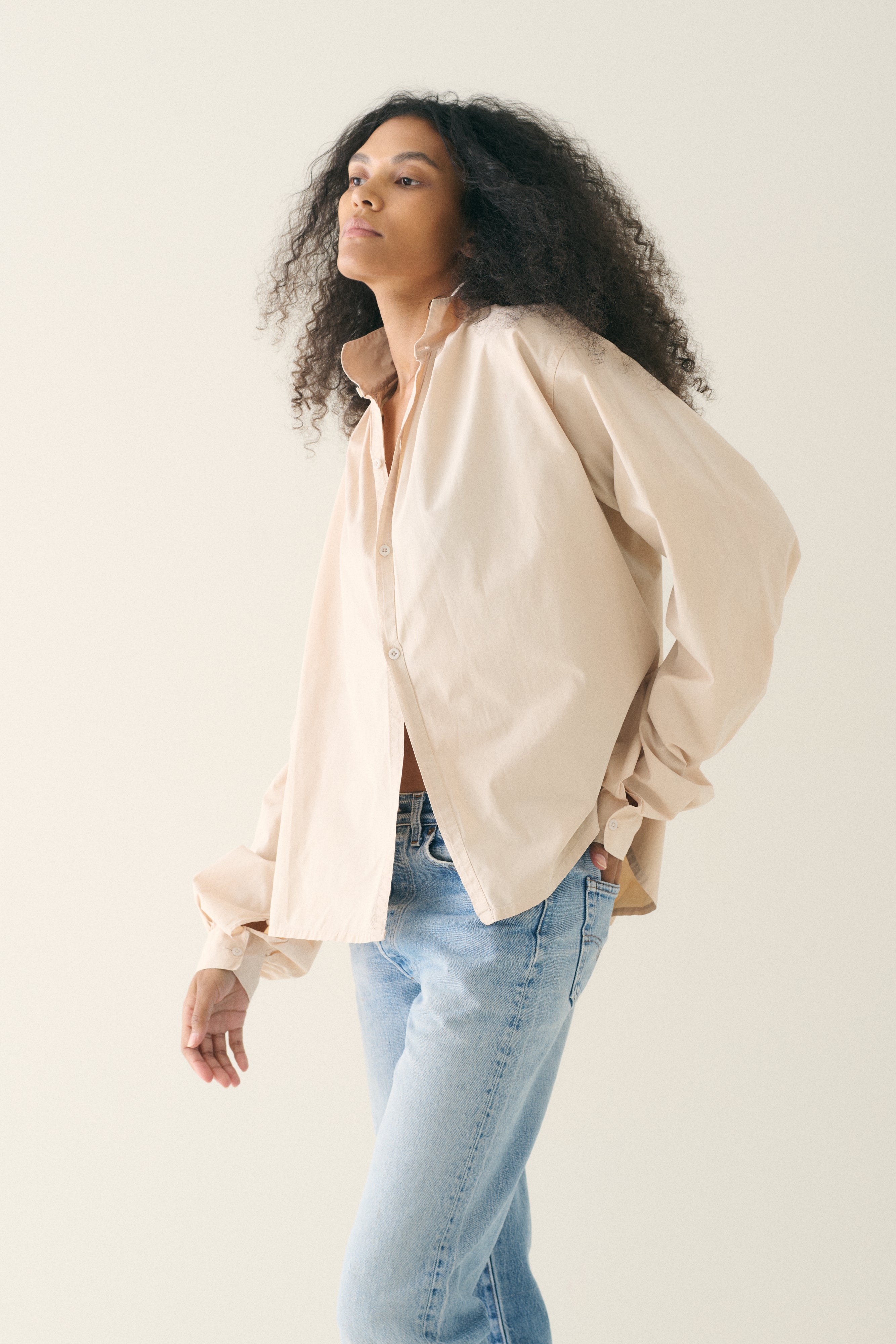 Ecru Cotton Swing Top - Desert Vintage