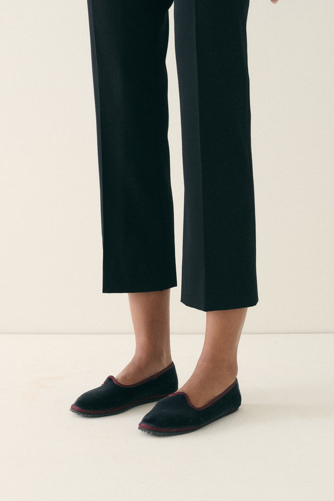 Vibi Venezia Velvet Loafers - Rasputin - Desert Vintage