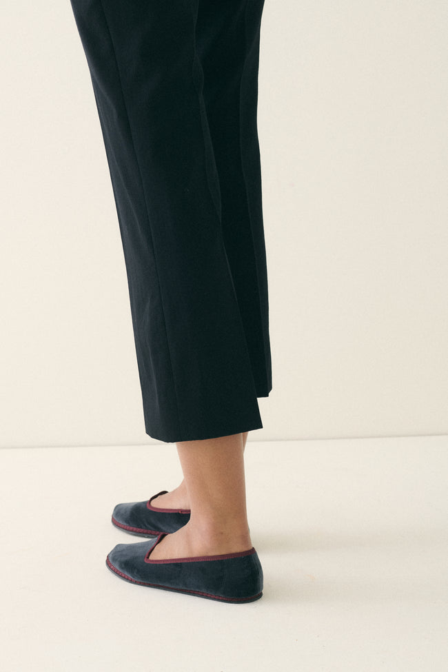 Vibi Venezia Velvet Loafers - Rasputin - Desert Vintage