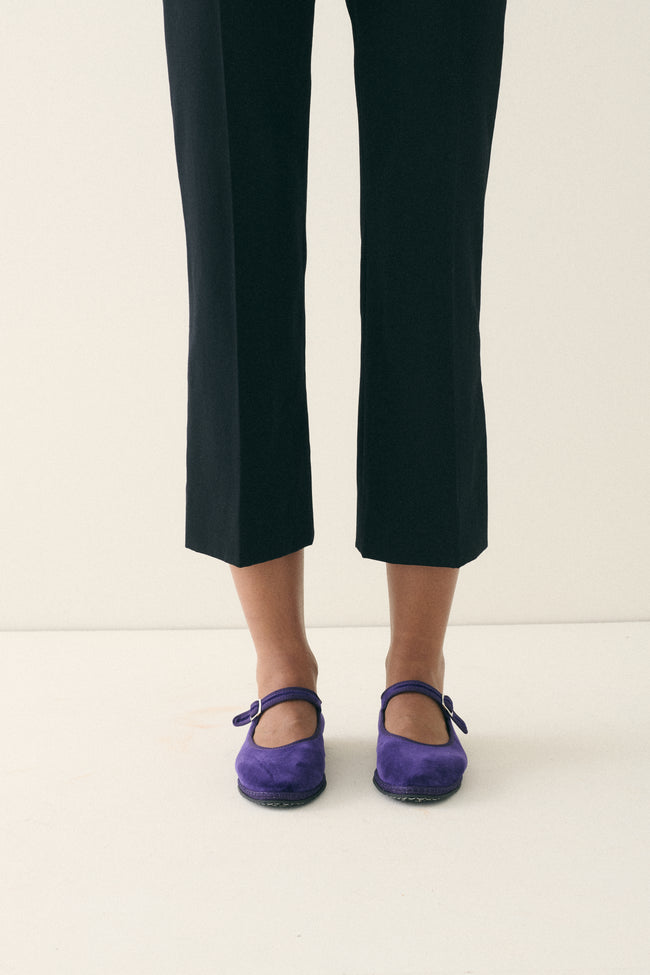 Vibi Venezia Velvet Mary Janes - Viola - Desert Vintage