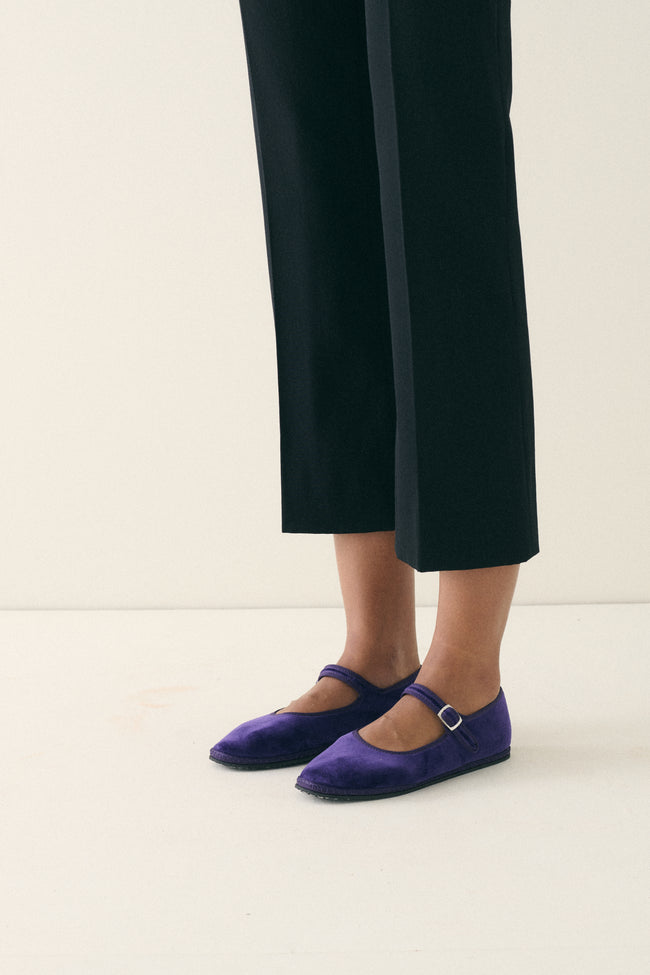 Vibi Venezia Velvet Mary Janes - Viola - Desert Vintage