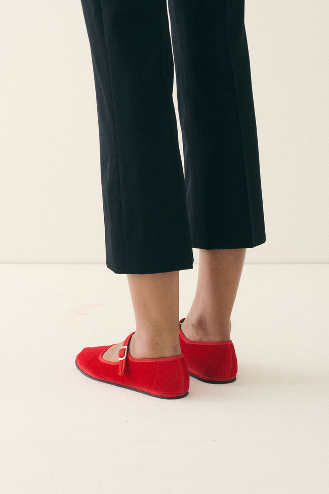Vibi Venezia Velvet Mary Janes - Rosso - Desert Vintage