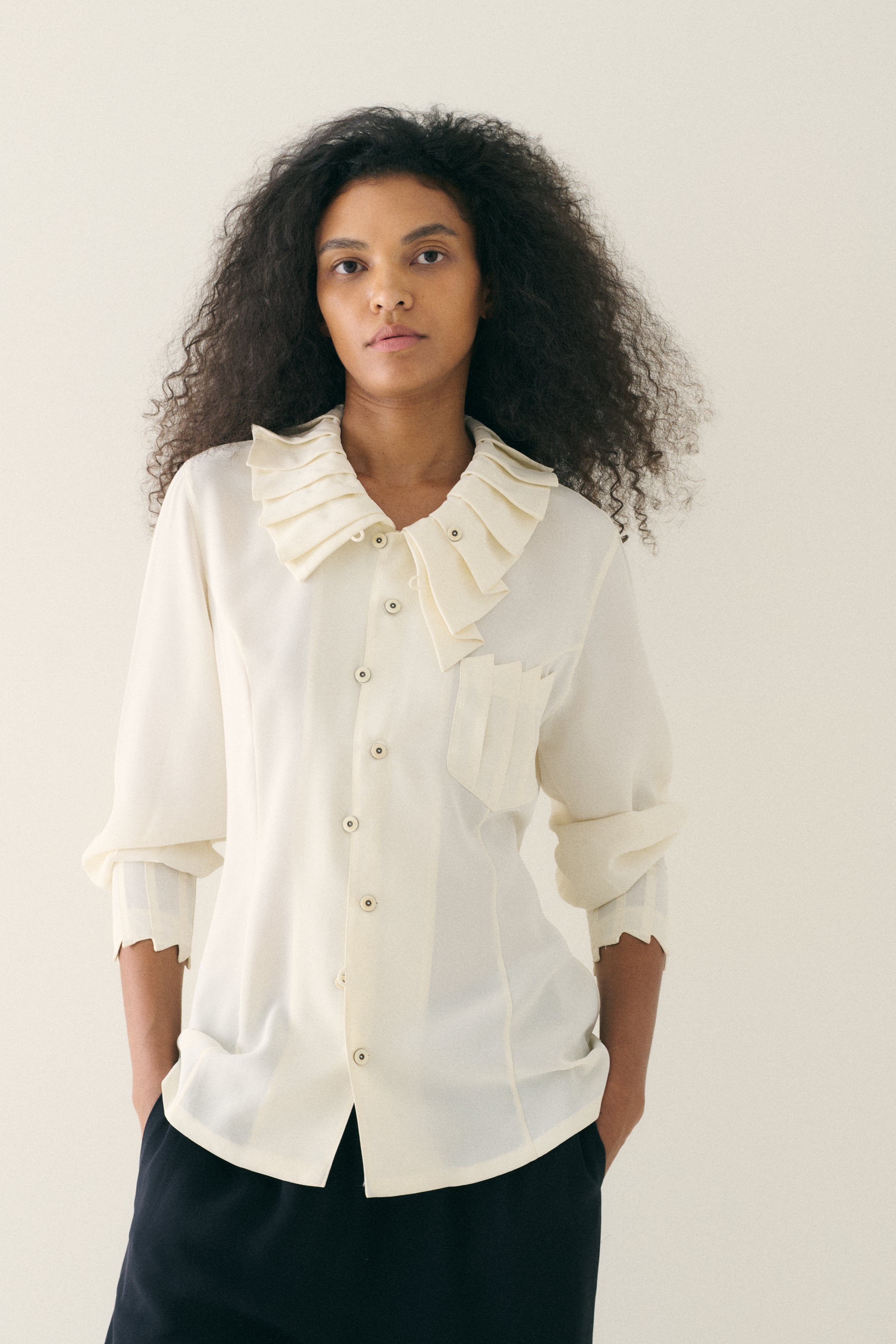 Matsuda Ivory Silk Blouse - Desert Vintage