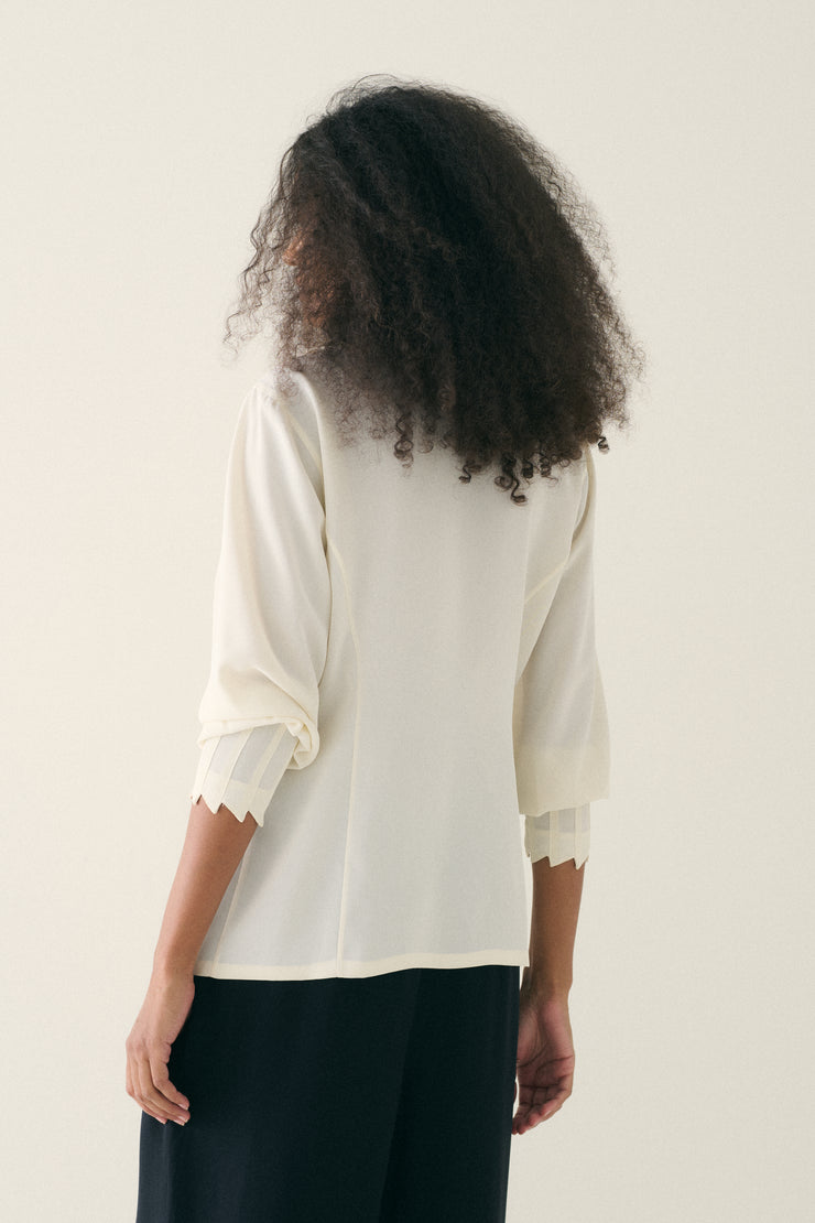 Matsuda Ivory Silk Blouse - Desert Vintage