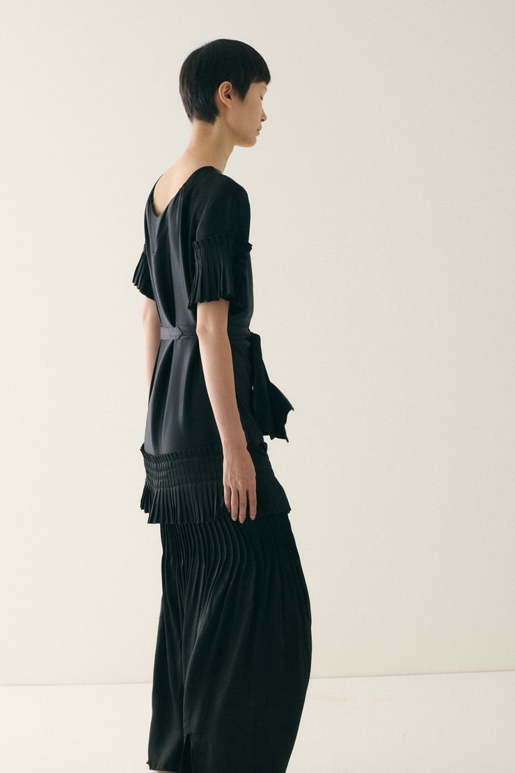 1930s Black Silk Gown - Desert Vintage