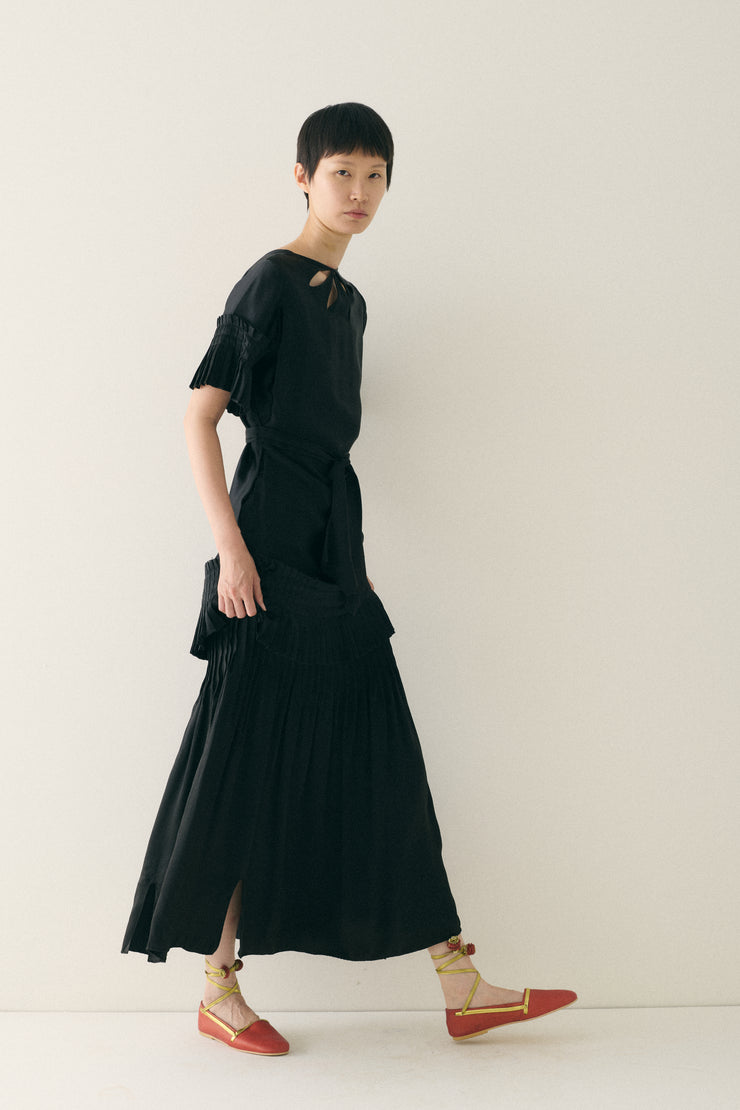 1930s Black Silk Gown - Desert Vintage