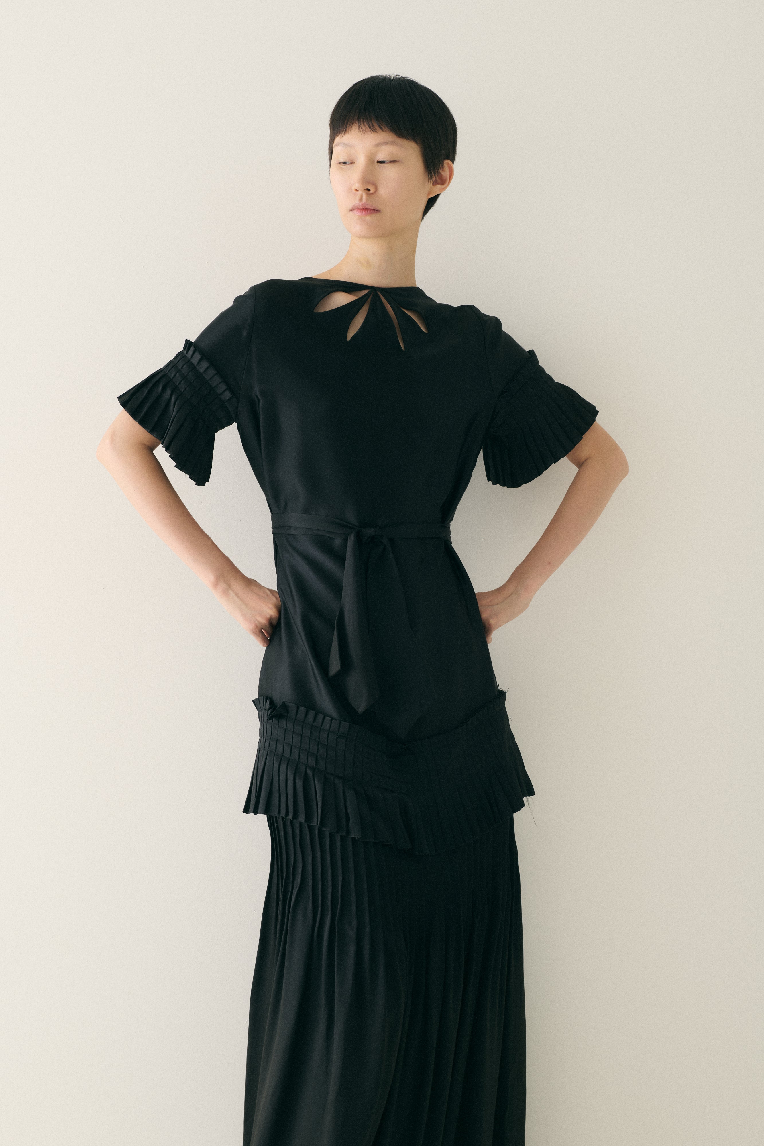 1930s Black Silk Gown - Desert Vintage