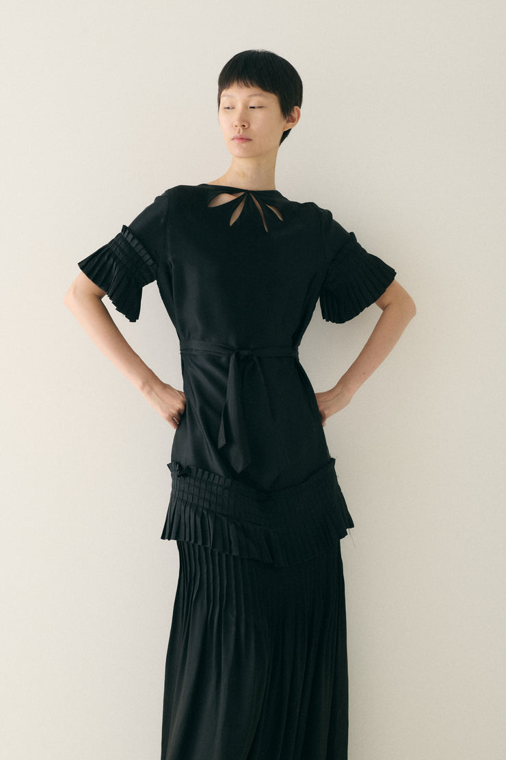 1930s Black Silk Gown - Desert Vintage