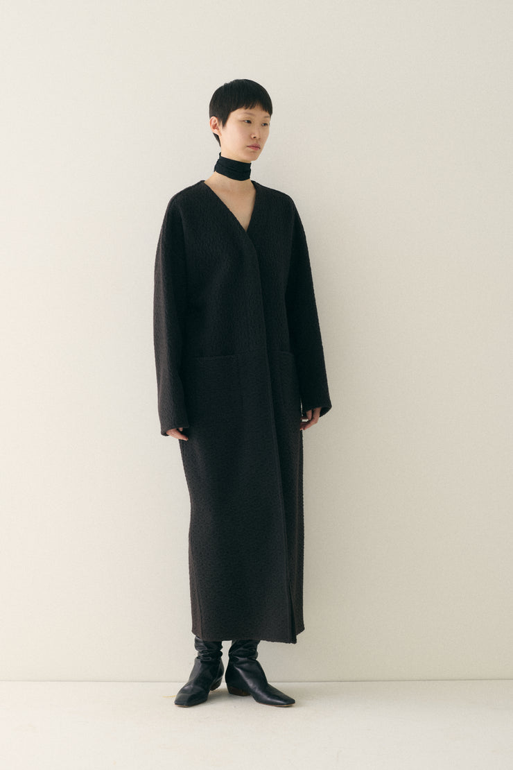 Carob Brown Wool Coat - Desert Vintage