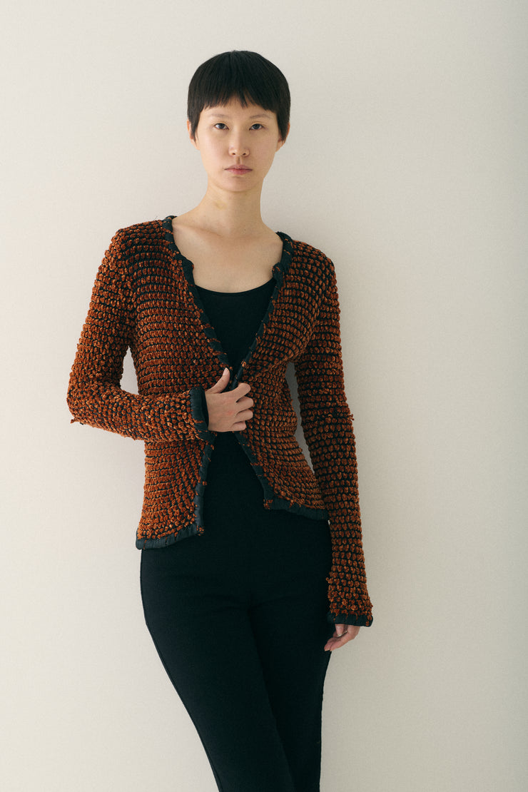 1970s Chanel Chenille Knit Cardigan - Desert Vintage