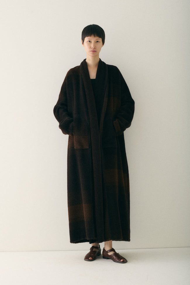 Brown Wool Wrap Coat - Desert Vintage