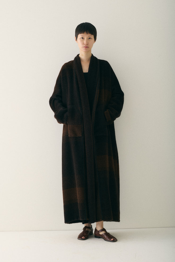 Brown Wool Wrap Coat - Desert Vintage