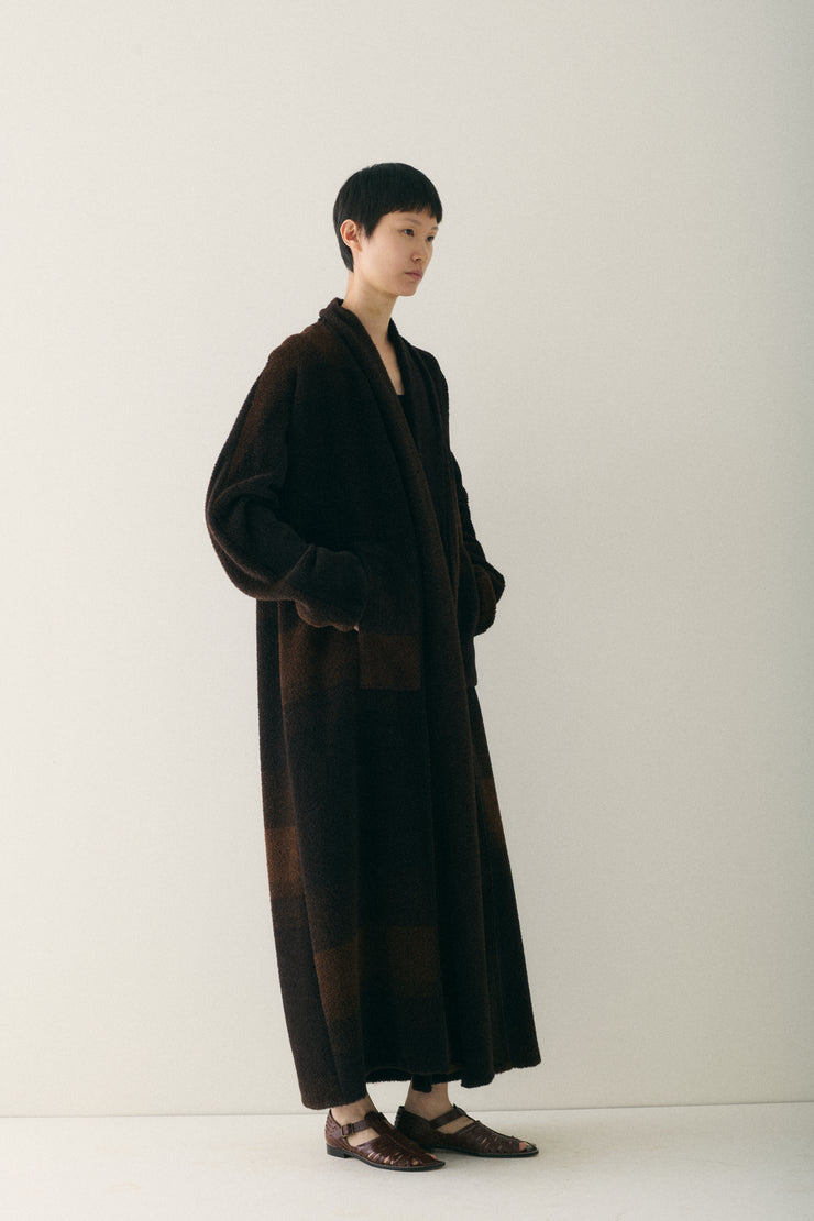 Brown Wool Wrap Coat - Desert Vintage