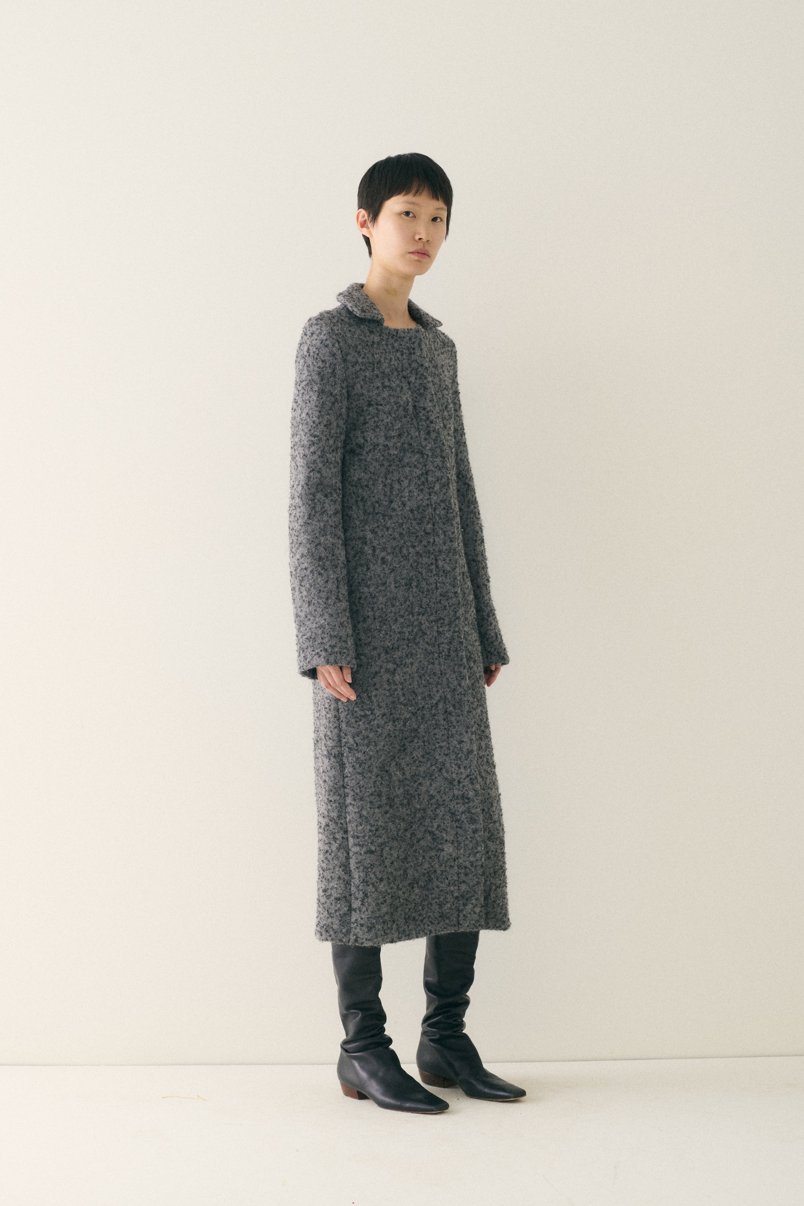 Ss 1999 Yeohlee Grey Long Overcoat - Desert Vintage
