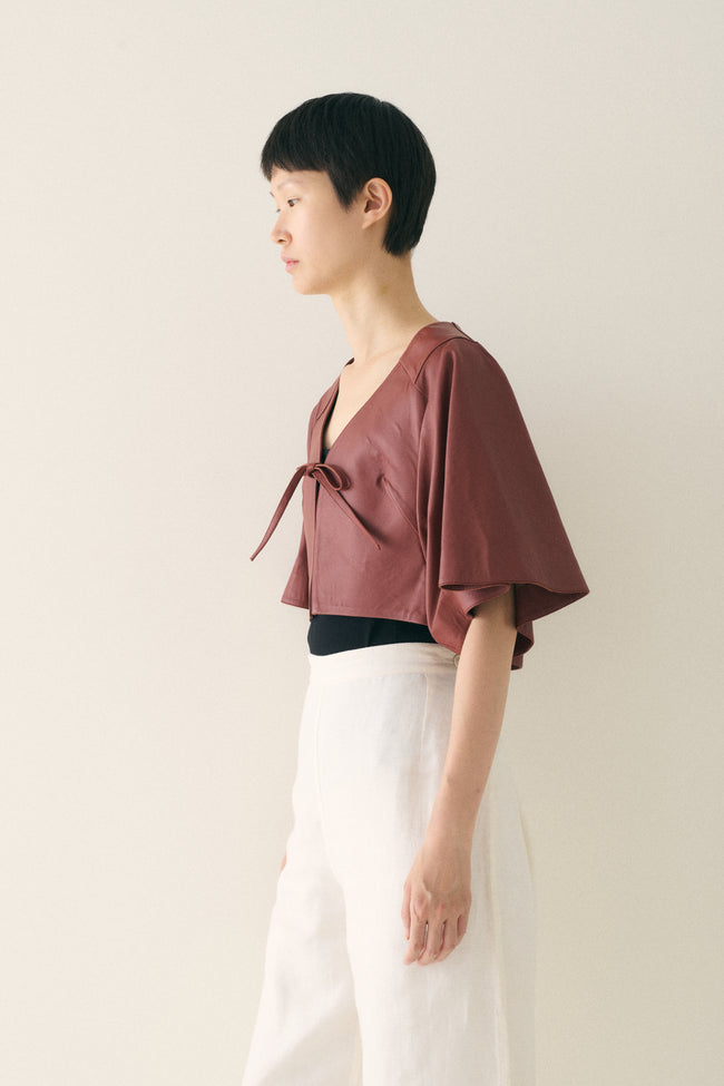 Ghesquiere era Balenciaga Leather Top - Desert Vintage