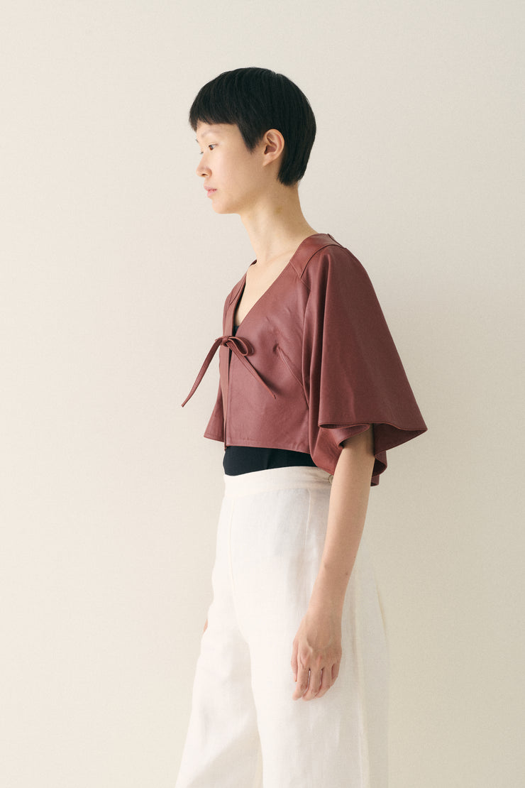 Ghesquiere era Balenciaga Leather Top - Desert Vintage