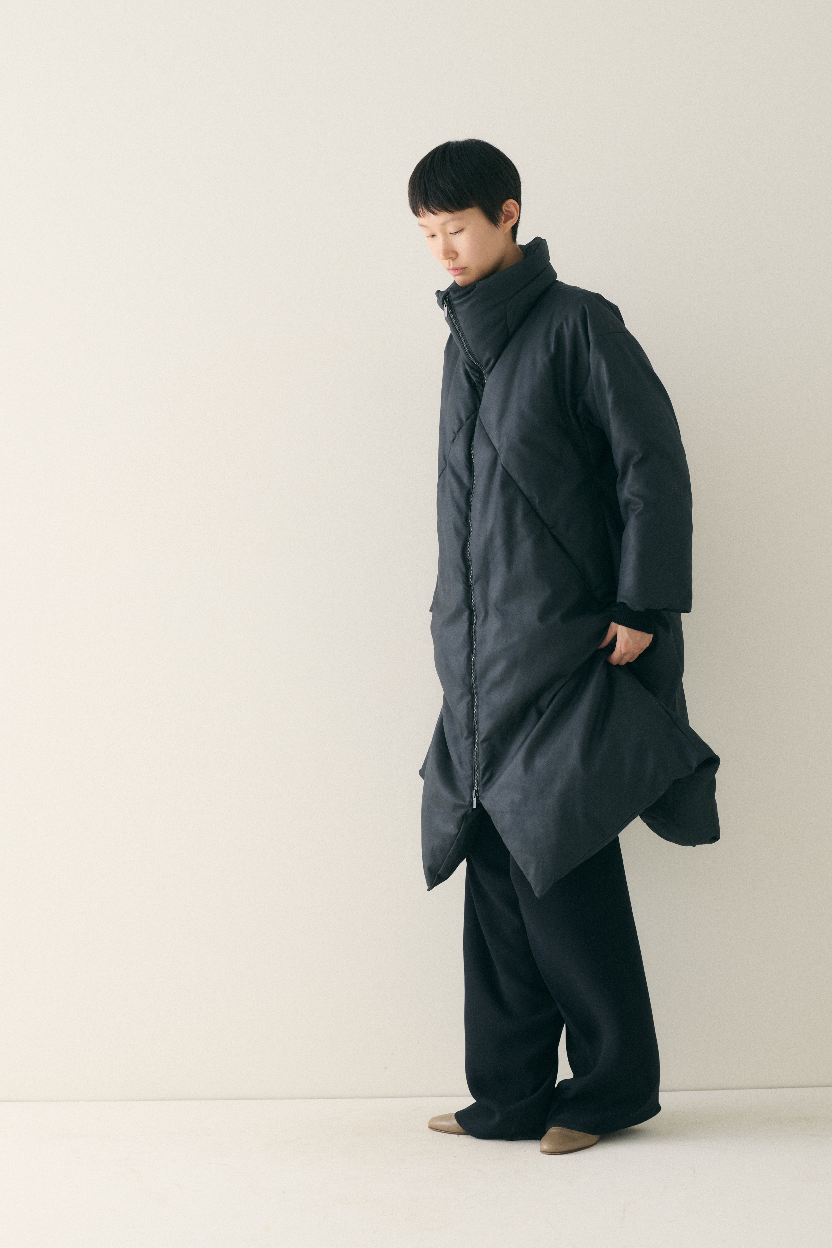 Issey Miyake Grey Down Coat - Desert Vintage