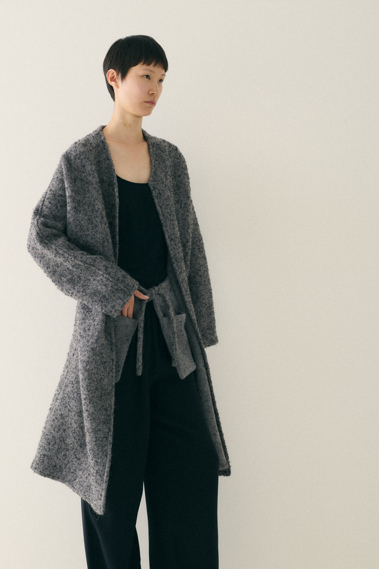 Yeohlee Marled Grey Belted Cardigan - Desert Vintage