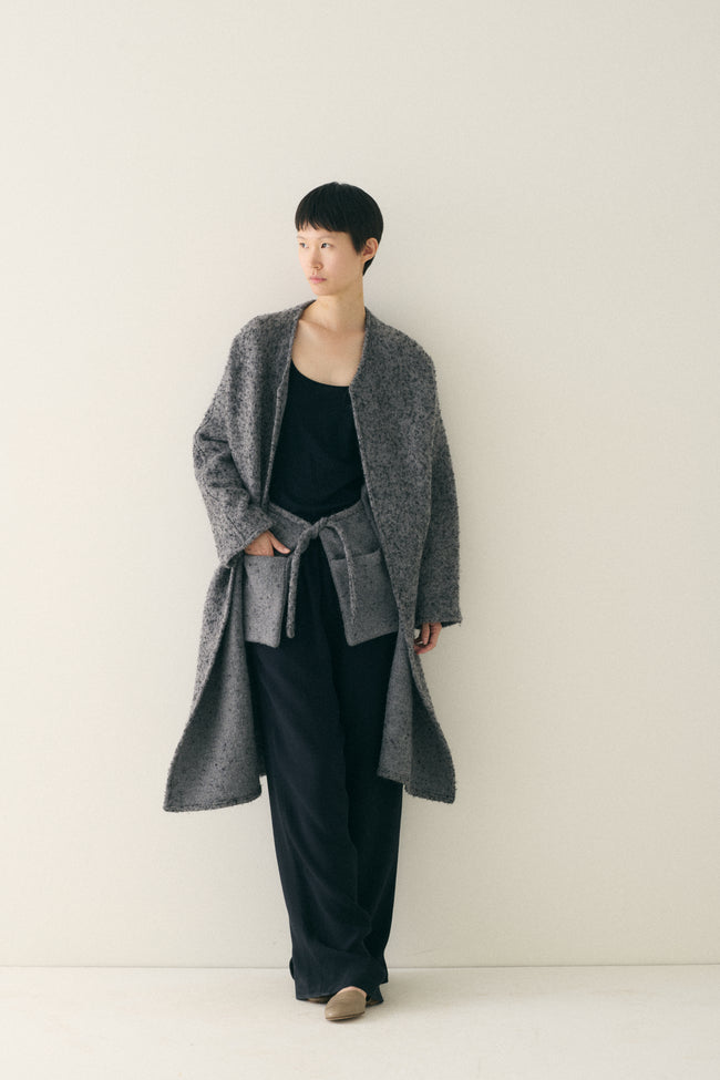 Yeohlee Marled Grey Belted Cardigan - Desert Vintage