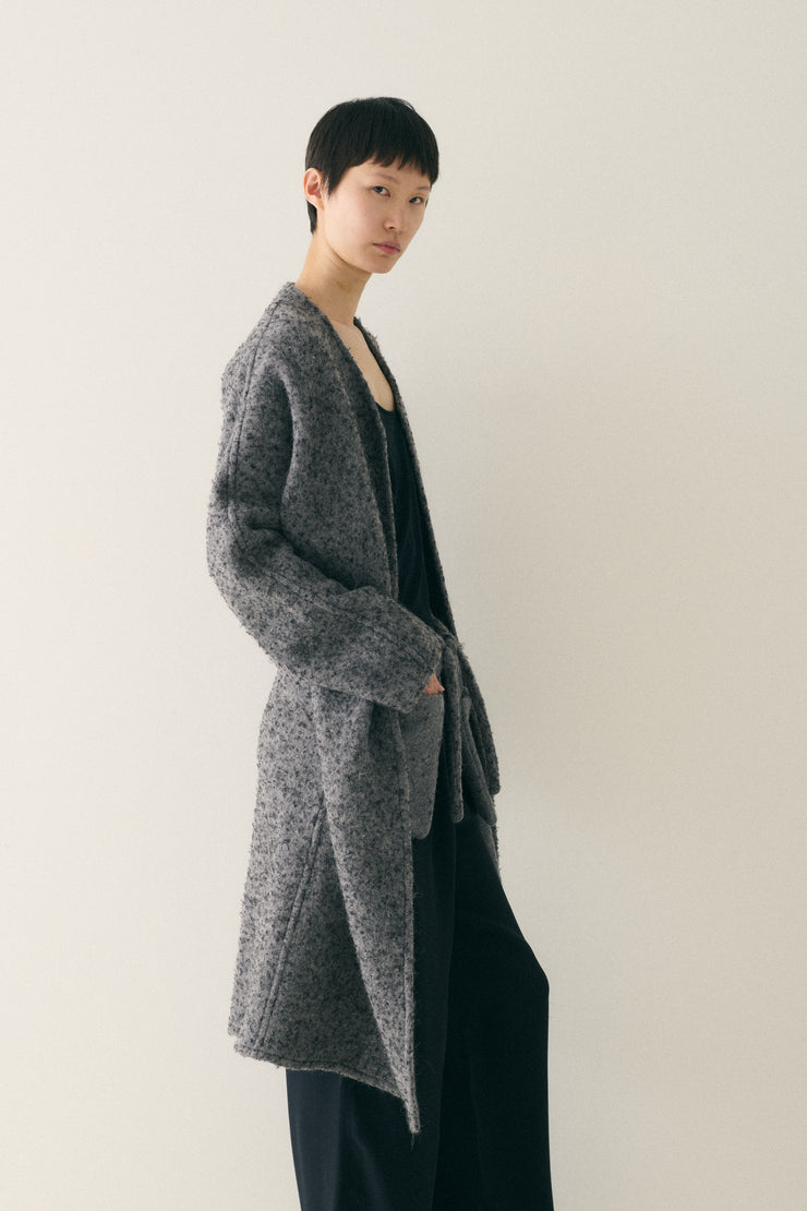 Yeohlee Marled Grey Belted Cardigan - Desert Vintage